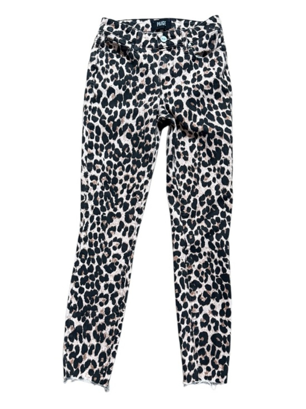 PAIGE Leopard Print Hoxton Ankle Jeans 24 Indie Sleeze‎ Edgy Streetwear Festival